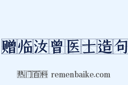 赠临汝曾医士造句是什么意思的图片